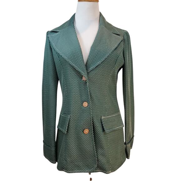 Green Polka Dot Women's Jacket - Picture 1 of 16